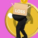 Art Value - Illustration of man carrying box of financial loss on back
