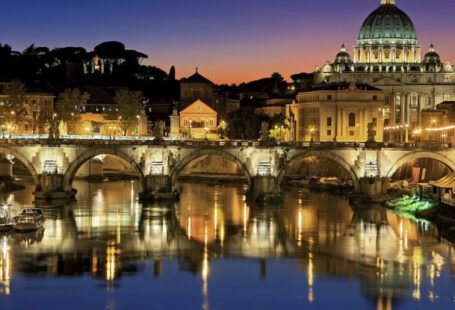 Rome - Photography Of Lighted Bridge
